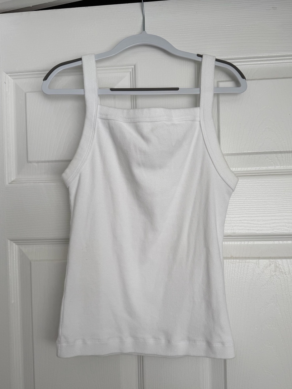 Abercrombie & Fitch White Square-Neck Tank